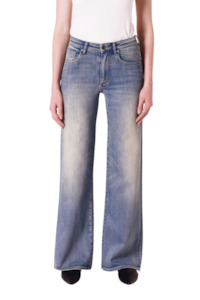 Womens Jetz Denim: Eva Wide Easy Rider - Mid Vintage Indigo