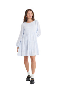Womens Jetz Dresses: Celine LS Milly Dress - Twinkle Chalk