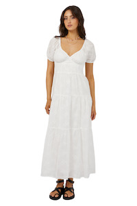 Sutton Broderie Maxi Dress - Vintage White