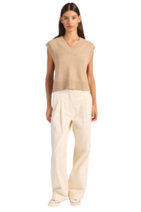 Maple Knit Vest - Otter Tan