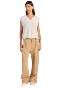 Maple Knit Vest - Silk White