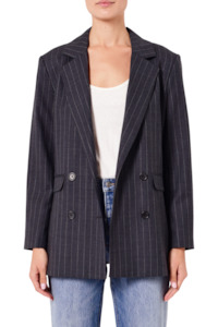 Tribeca Blazer Pinstripe Charcoal
