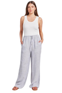 The Academy Brand: Rory Linen Pant - Smoke Pine