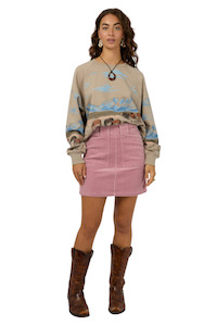 Womens Jetz Skirts Shorts: Bailey Cord Skirt - Quartz Pink