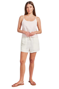 Riviera Linen Short - Light Almond