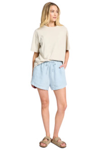 Womens Jetz Skirts Shorts: Riviera Linen Short - Dream Blue
