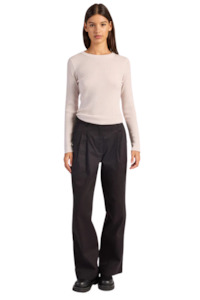 Womens Jetz Sweatshirts Hoodies Knits: Isle Merino Crew - Light Silver