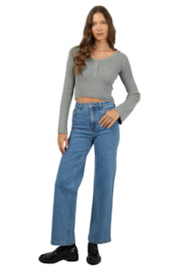 Darcie Knit Top - Grey Marle