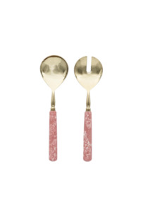 Dining Cutlery: Salad Server Set - Rose