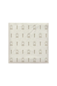 Dining Table Linen: Paper Napkin Fairy Tale - Gold/Off White