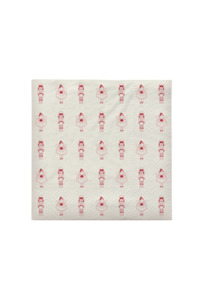 Dining Table Linen: Paper Napkin Fairy Tale - Pumpkin Red/Off White