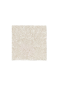 Dining Table Linen: Pois Dinner Napkin 20 Pack - White Mustard