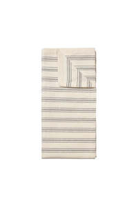 Teatowel Karl S/2 - Black/Natural