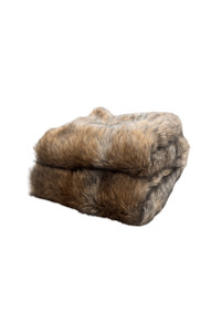Living Cushions Throws: Heirloom Faux Fur Throw - Golden Jackal