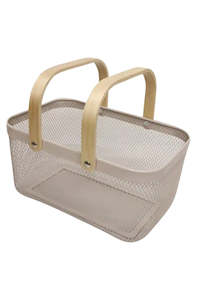 Living Furniture Storage: Mesh Basket with Handle