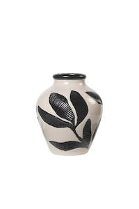 Vase Herbert Small - Black/Rainy Day