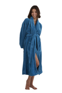 Womens Manor Robe - Saxony Blue