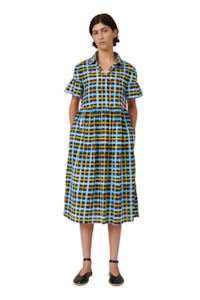 Kowtow: Impression Dress - Neon Tartan