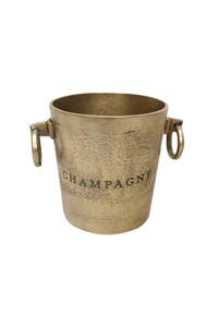 Dining: Aluminium Round Champagne Bucket - Raw Gold