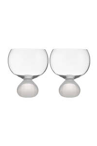 Dining Glassware: Zephyr White 2pk Gin Glass