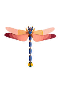 Living Art Mirrors: Wall Art Butterflies - Pink Dragonfly