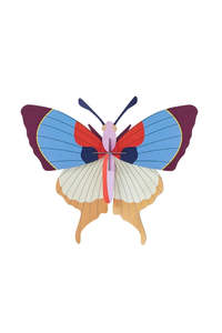 Wall Art Butterflies - Plum Fringe Butterfly