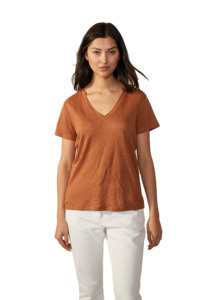 Linen V-neck Tee