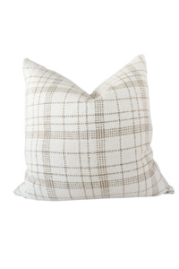 Hawthorne: Soma Cushion with Feather Inner - Cream Natural