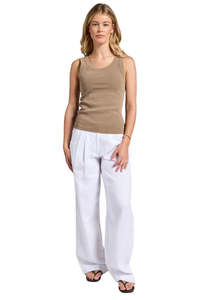 Essential Rib Tank - Jersey Caramel