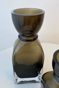 Fleur Round Neck Vase - Smoked Olive