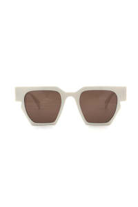 Homage Sunglasses - Ivory with Brown