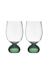 Zephyr Green 2pk Wine Glass