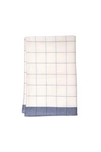 Waffle Cotton Teatowel - Marine Blue