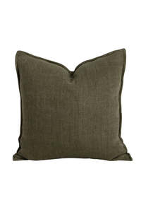 Homewares: Flaxmill Cushion - Winter Moss
