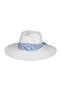 Womens Hats Beanies: Kimberly Wide Brim - White