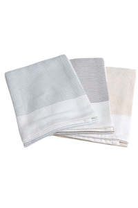 Kitchen Kitchen Accessories Accessories: Thirsty Tea Towel - Beige/Taupe/Duck Egg