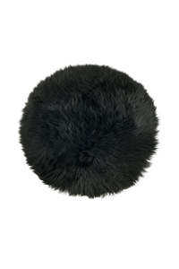 Longwool Standard Round Seat Pad - Black