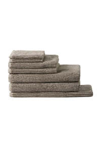 Stripe Cotton Towel Bundle - Cocoa/Bone