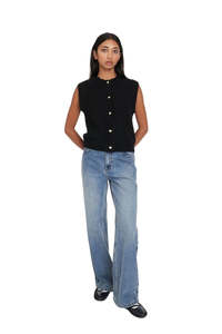 Huffer: Elle Knit Vest - Black