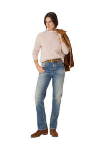 Seaforth Lambswool Cable Knit - Pink