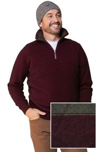 Mens: Mount Tasman II Quarter Zip - Port/Kauri