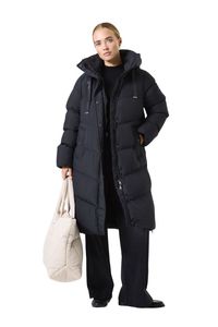 Longline Puffer Jacket - Black
