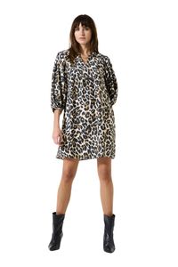Animal Print Dress - Almond