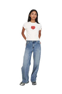 Womens: Mini Tee 185/short N Sweet - Chalk