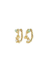 Womens Accessories: Iris Hoop Earrings - Sand
