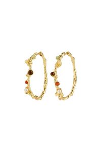 Womens Accessories: Iris Hoop Earrings - Red