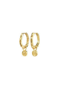 Fire Hoop Earrings - Gold
