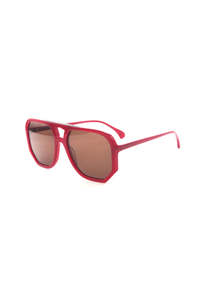 Womens Sunglasses Readers: Wager Sunglasses - Rouge with Brown