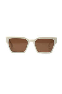 Womens Sunglasses Readers: Carnage Sunglasses - Ivory with Brown
