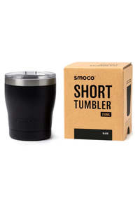 Kitchen Drinkware: Smoco Short Tumbler 2.0 - Black